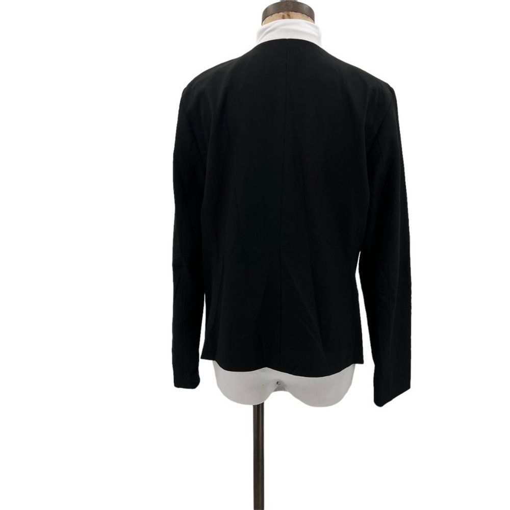 Michael Kors Long Front with Shorter Back Single Button Black Blazer Size 10 - Picture 5 of 15